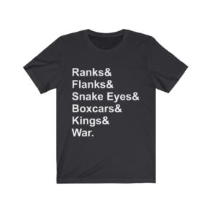 Ranks & Flanks Unisex Short Sleeve Tee - White Letters