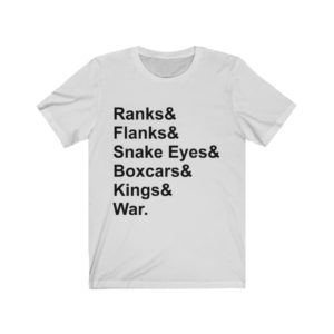 Ranks & Flanks Unisex Short Sleeve Tee - Black Letters