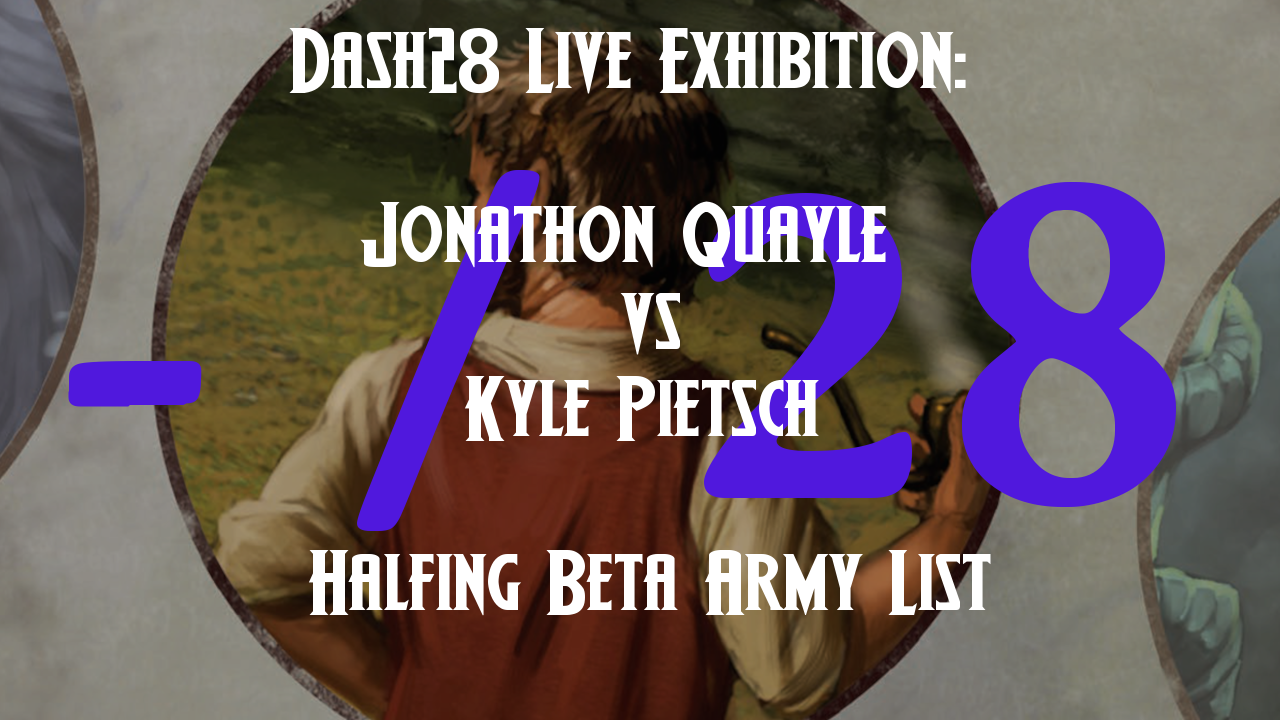 Dash28 Live Exhibition: Halfling Beta Army List – Dash28.org