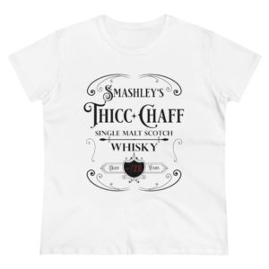 Smashley's Thicc Chaff Women's Heavy Cotton Tee - Black Letters