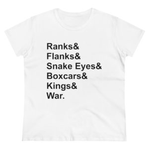 Ranks & Flanks Women's Heavy Cotton Tee - Black Letters