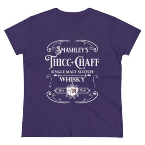 Smashley's Thicc Chaff Women's Heavy Cotton Tee - White Letters