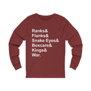 Ranks & Flanks Unisex Long Sleeve Tee - White Letters