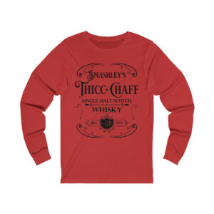 Smashley's Thicc Chaff Unisex Long Sleeve Tee - Black Letters